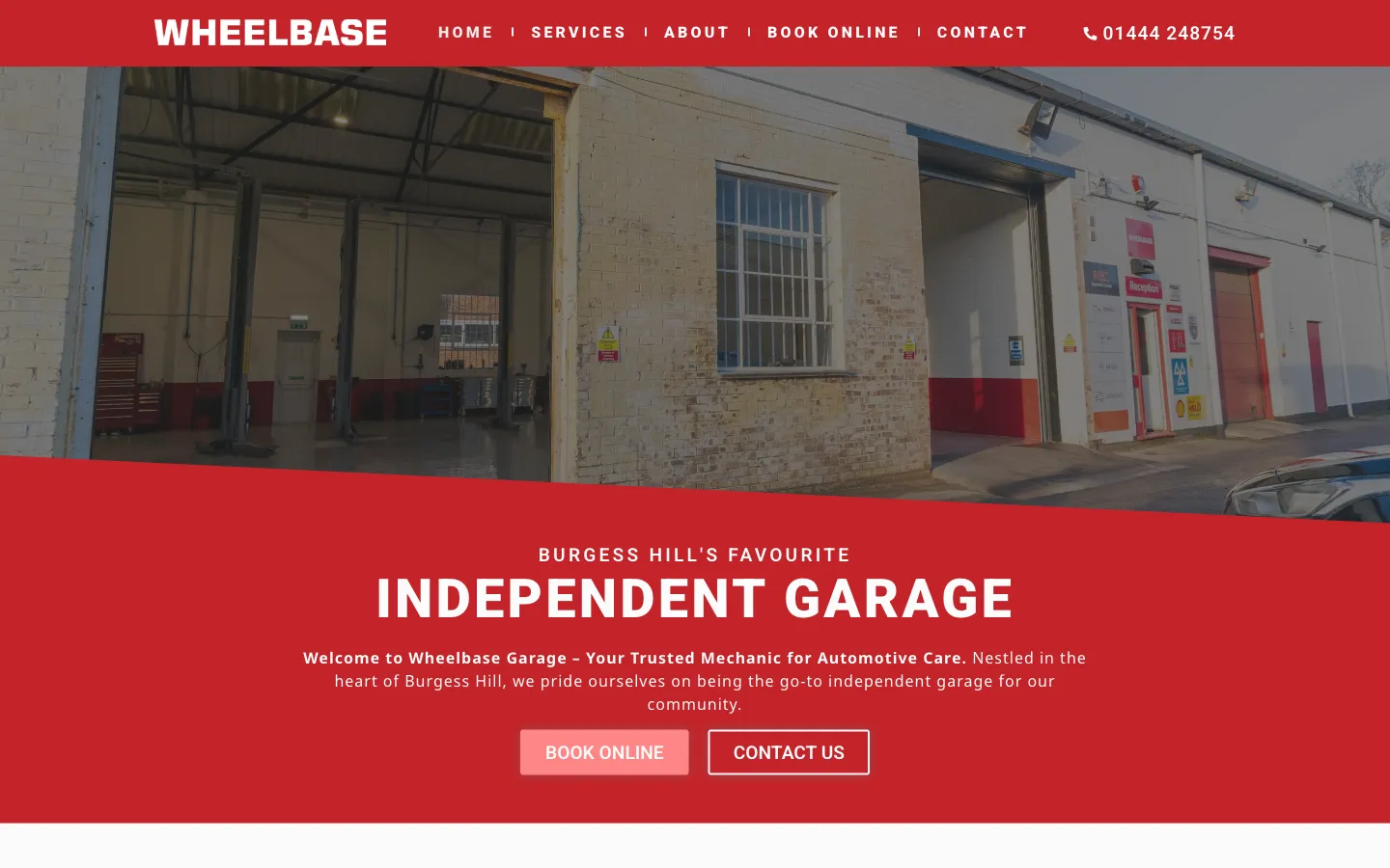 Wheelbase Garage website homepage - independent garage in Burgess Hill, West Sussex